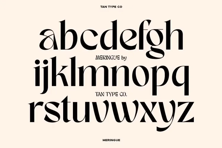TAN MERINGUE Font preview 9 – Display Fonts font sample