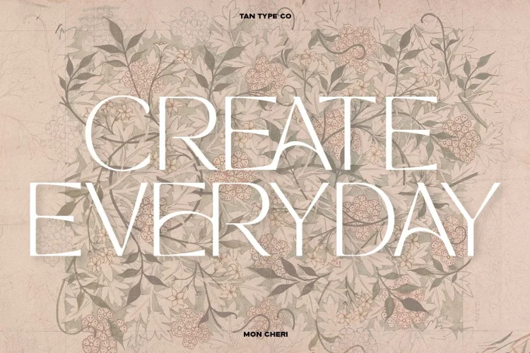 TAN MON CHERI FONT preview 9 – Serif Fonts font sample