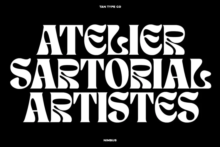 TAN NIMBUS Font preview 1 – Display Fonts font sample