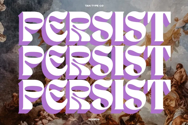 TAN NIMBUS Font preview 6 – Display Fonts font sample