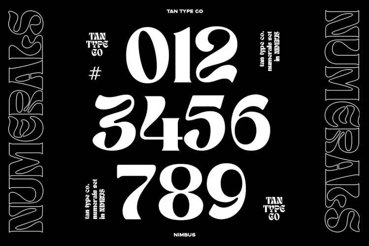 TAN NIMBUS Font preview 7 – Display Fonts font sample