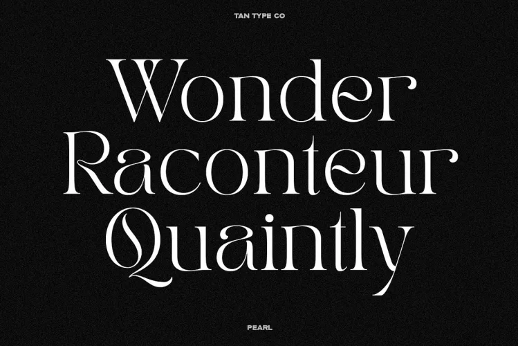 TAN PEARL Font preview 1 – Serif Fonts font sample