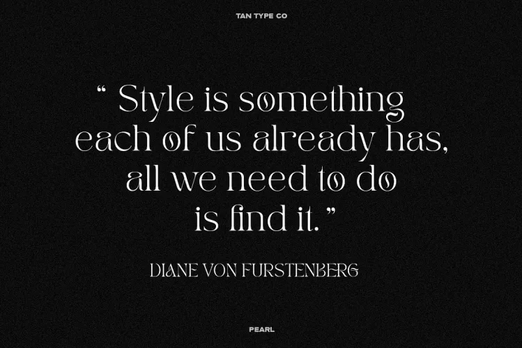 TAN PEARL Font preview 2 – Serif Fonts font sample