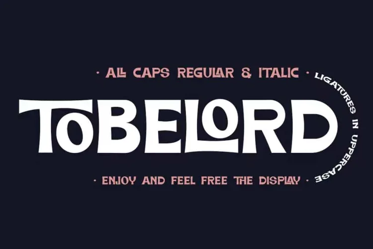 TOBELORD Font preview 4 – Sans Serif Fonts font sample