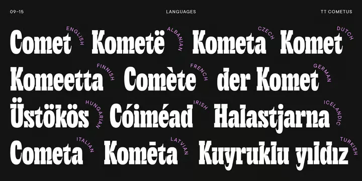 TT Cometus Font preview 3 – Typeface font sample