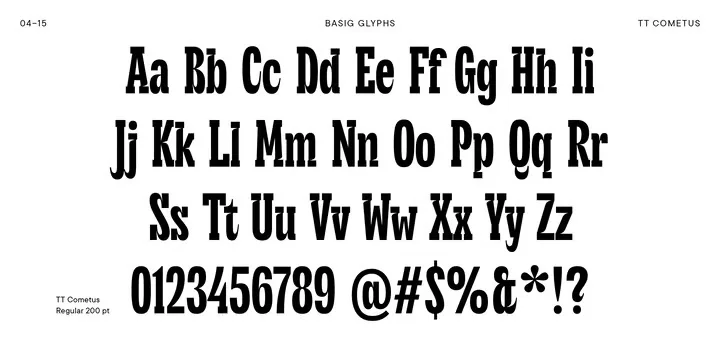TT Cometus Font preview 4 – Typeface font sample