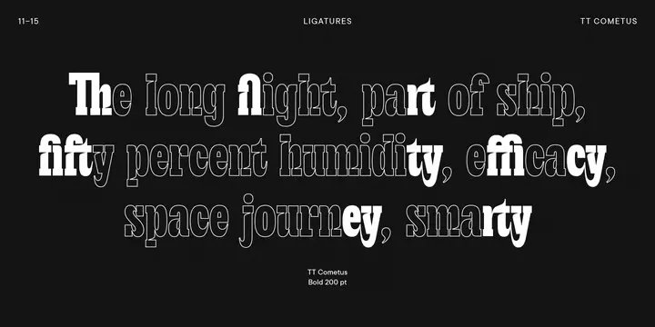 TT Cometus Font preview 5 – Typeface font sample
