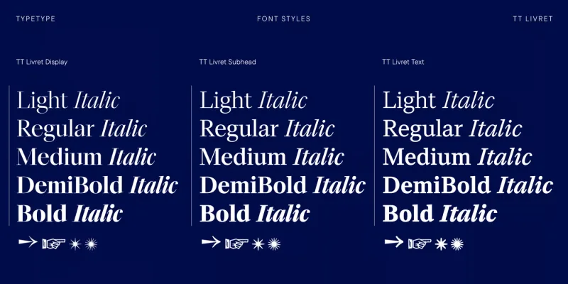 TT Livret Font preview 1 – Serif Fonts font sample