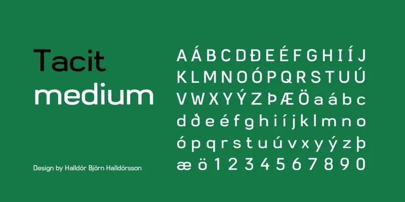 Tacit Font preview 7 – Typeface font sample