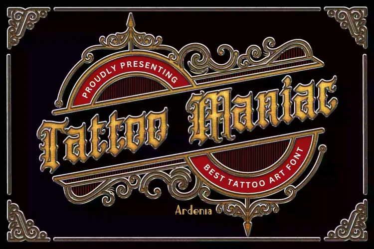 Tattoo Maniac Font preview 5 – Decorative Fonts font sample