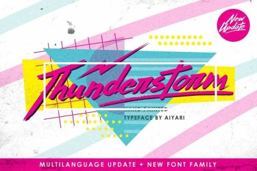 Thunderstorm Font free download – Brush Fonts font preview