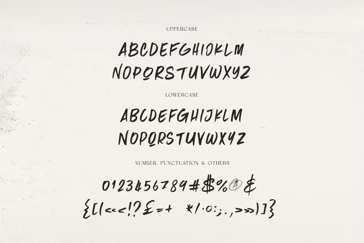 Tokyo Brush & SVG Font preview 3 – Brush Fonts font sample