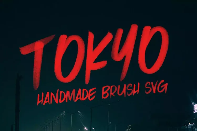 Tokyo Brush & SVG Font preview 5 – Brush Fonts font sample