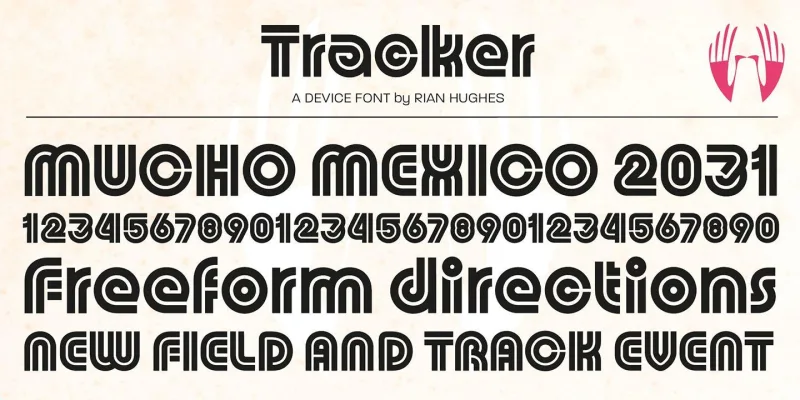 Tracker Font preview 5 – Display Fonts font sample