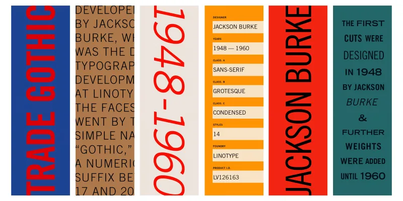 Trade Gothic Font preview 4 – Sans Serif Fonts font sample