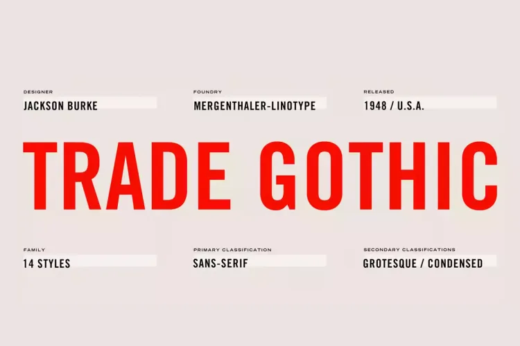 Trade Gothic Font preview 6 – Sans Serif Fonts font sample