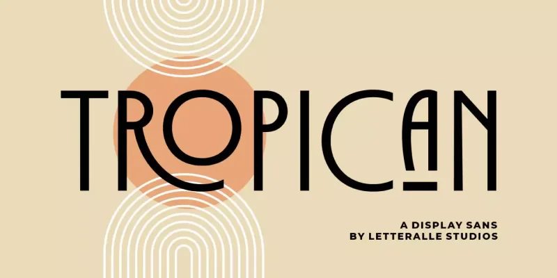 Tropican Font preview 9 – Display Fonts font sample