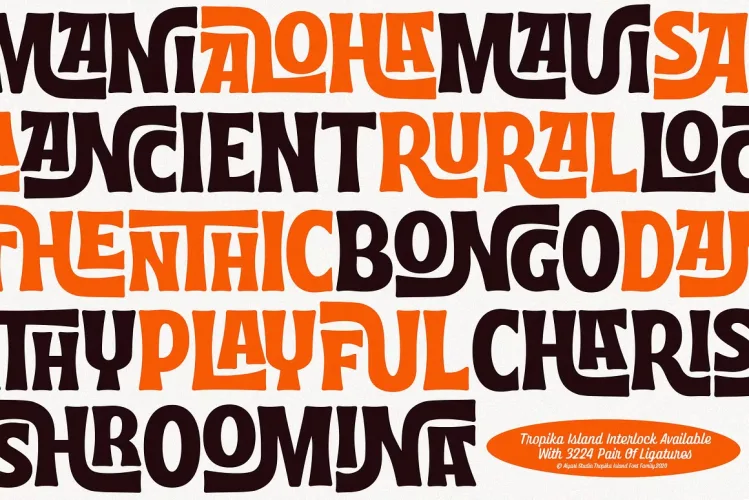 Tropika Island Font preview 4 – Display Fonts font sample