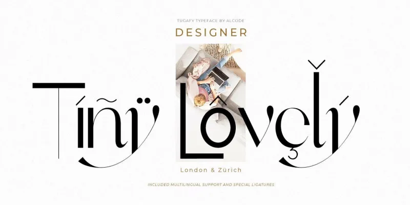 Tugafy Font preview 3 – Decorative Fonts font sample