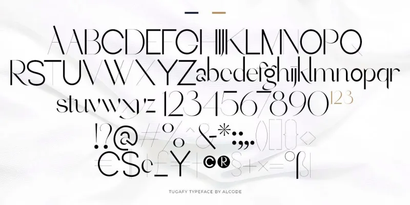 Tugafy Font preview 5 – Decorative Fonts font sample