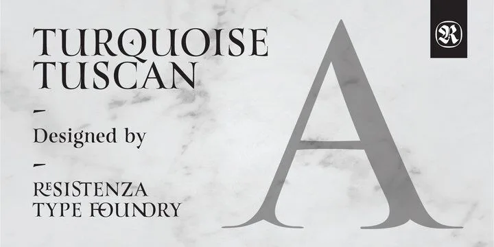 Turquoise Tuscan Font preview 7 – Serif Fonts font sample