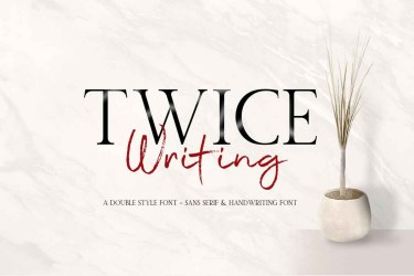 Twice Writing Font free download – Serif font preview