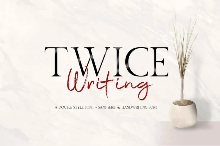 Twice Writing Font preview 4 – Script And Handwritten font sample
