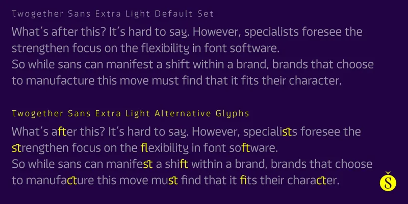 Twogether Sans Font Family preview 5 – Sans Serif Fonts font sample