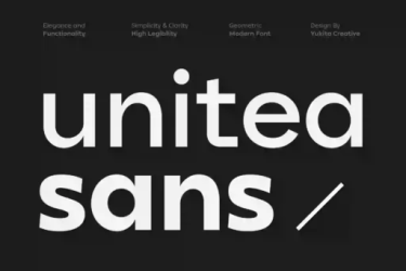 Unitea Font free download – Sans Serif Fonts font preview