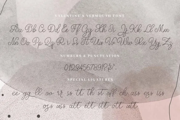 Valentines Vermouth Font Family preview 7 – Script And Handwritten font sample