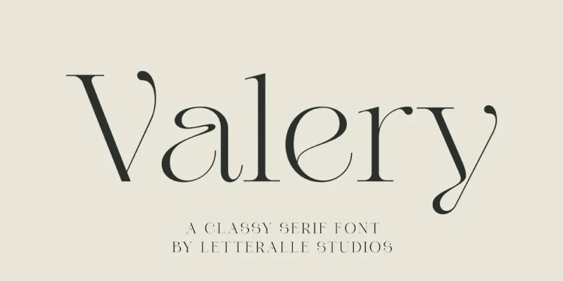 Valery Font preview 10 – Serif Fonts font sample