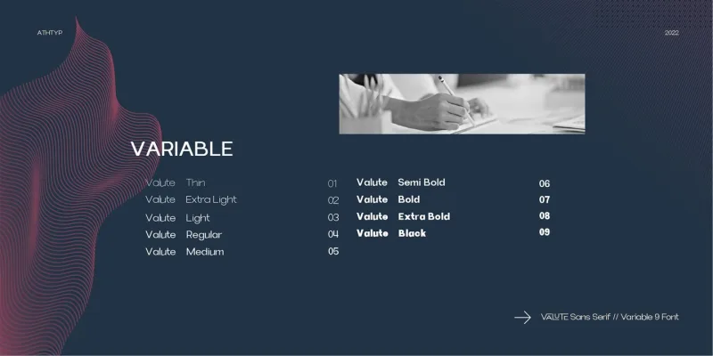 Valute Font Family preview 3 – Sans Serif Fonts font sample