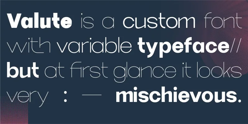 Valute Font Family preview 6 – Sans Serif Fonts font sample