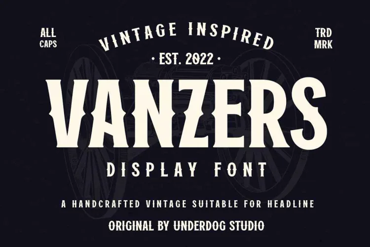 Vanzers Font preview 5 – Display Fonts font sample