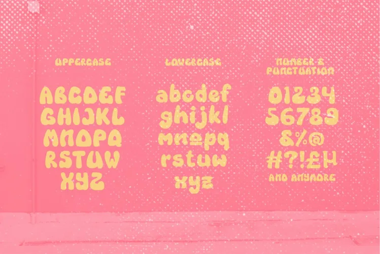 Various – Y2K Display Font preview 6 – Display Fonts font sample