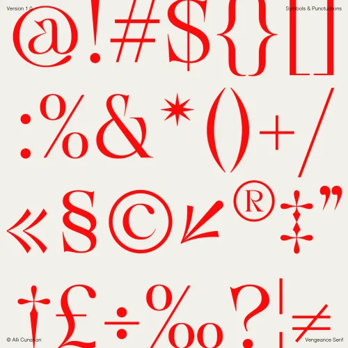 Vengeance Serif Font preview 2 – Serif Fonts font sample