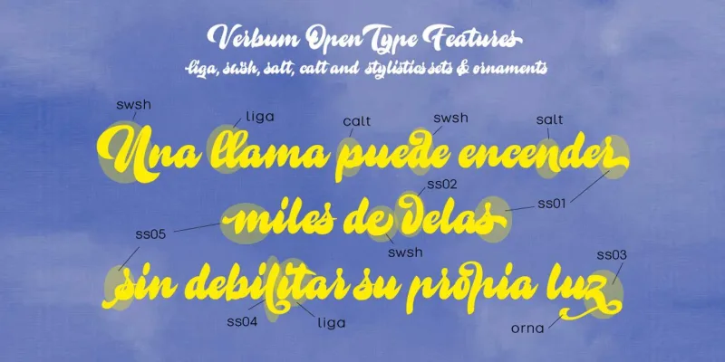 Verbum Font preview 2 – Script And Handwritten font sample