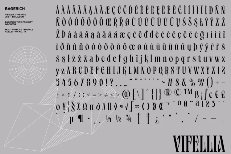 Vifellia Font preview 2 – Serif Fonts font sample