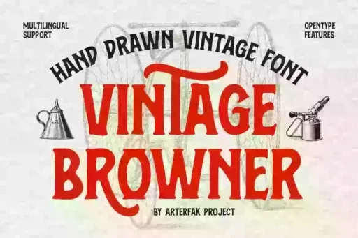 Vintage Browner Font preview 7 – Typeface font sample