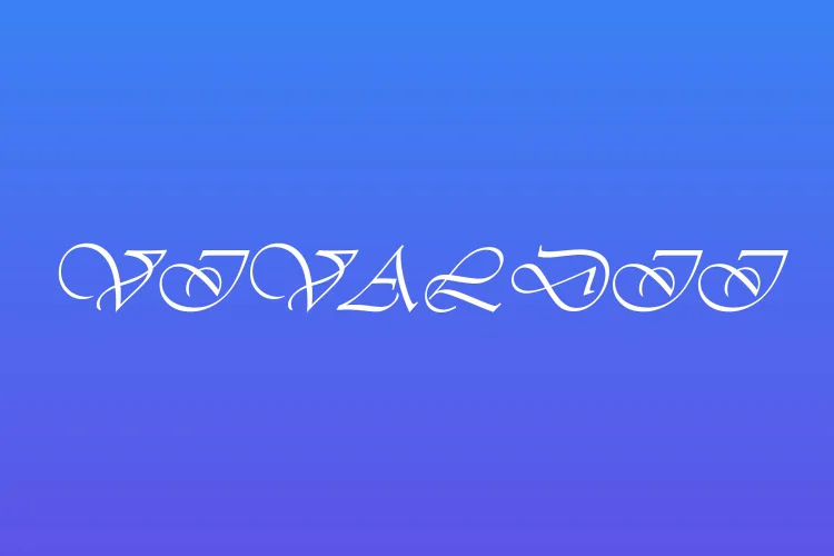 Vivaldi Font preview 1 – Handwriting Fonts font sample
