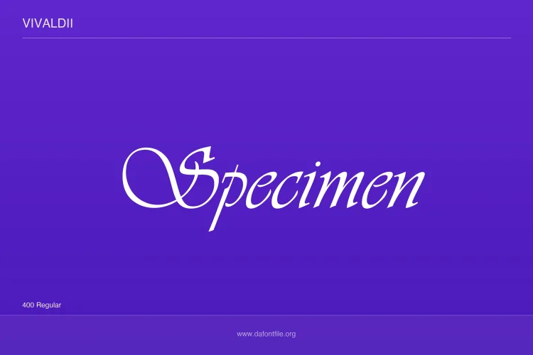 Vivaldi Font preview 2 – Handwriting Fonts font sample