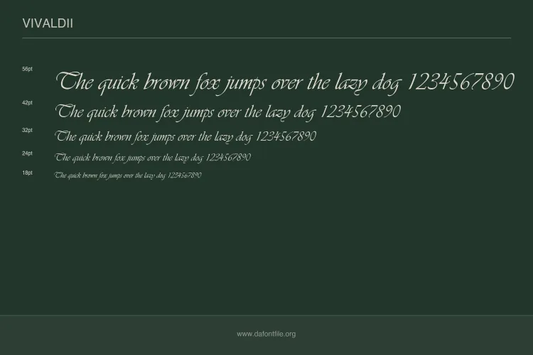 Vivaldi Font preview 5 – Handwriting Fonts font sample