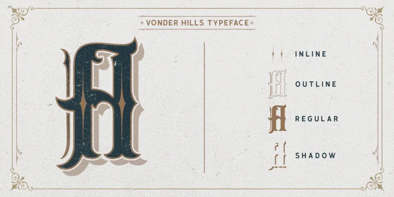 Vonder Hills Font Family preview 5 – Typeface font sample