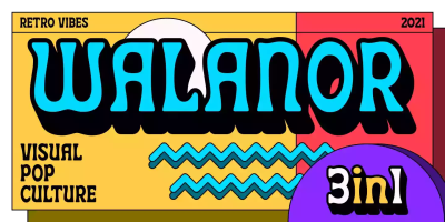 Walanor Font Family free download – Retro font preview