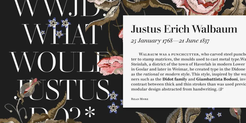 Walbaum Font preview 5 – Sans Serif Fonts font sample