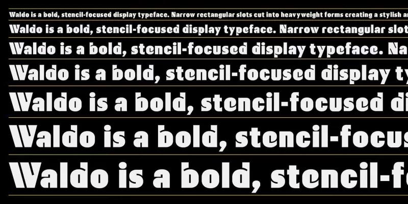 Waldo Font Family preview 7 – Display Fonts font sample