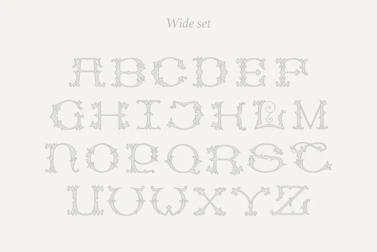 Wedding Monograms Fonts Set preview 5 – Display Fonts font sample