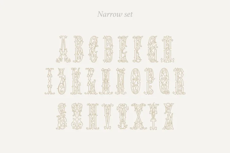 Wedding Monograms Fonts Set preview 6 – Display Fonts font sample