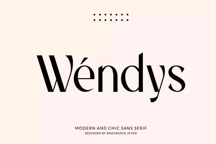 Wendys Font preview 9 – Serif Fonts font sample