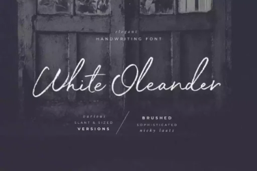 White Oleander Font free download – Elegant font preview